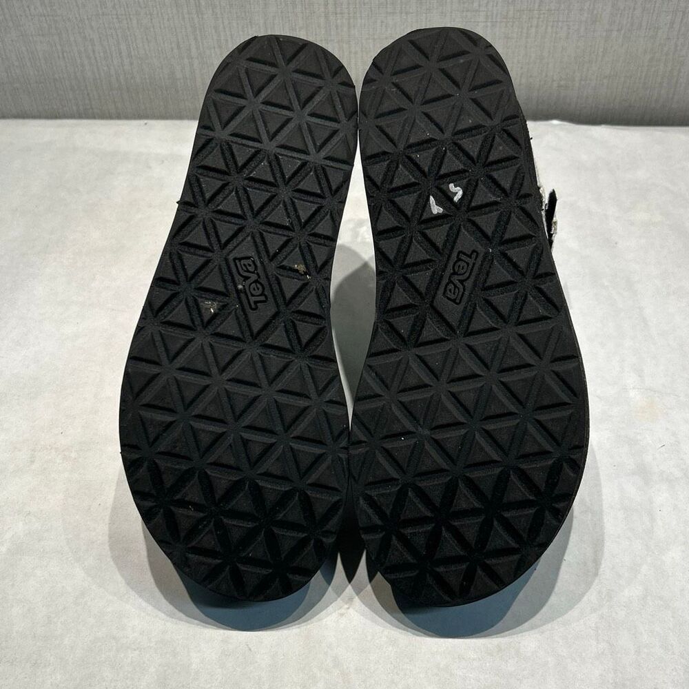 Teva Flatform Sandals Gray Daisy Flowers Floral - Picture 7 of 10